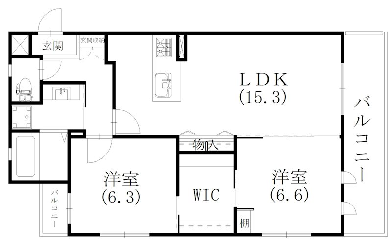 (仮称）菊川市加茂_第2ドゥプランニングマンション 405号室 間取り