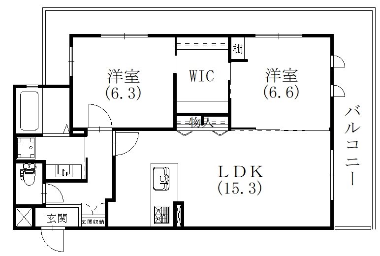 (仮称)菊川市加茂_第2ドゥプランニングマンション 103号室 間取り