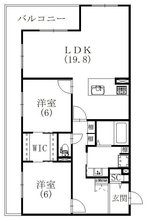 (仮称）菊川市加茂_第2ドゥプランニングマンション 101号室 間取り