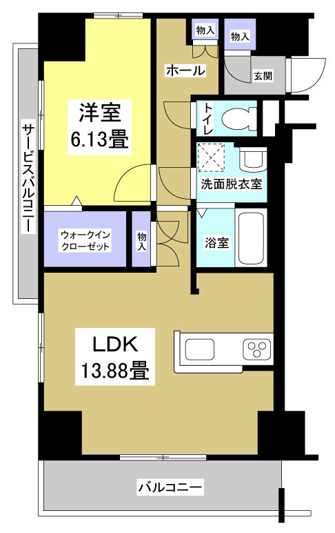 マッターホルン高尾 501号室 間取り