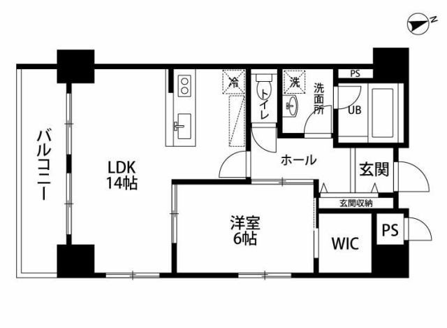 TRIBUTE元浜 806号室 間取り