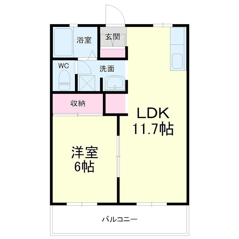 シャイニーハイツⅡ 101号室 間取り
