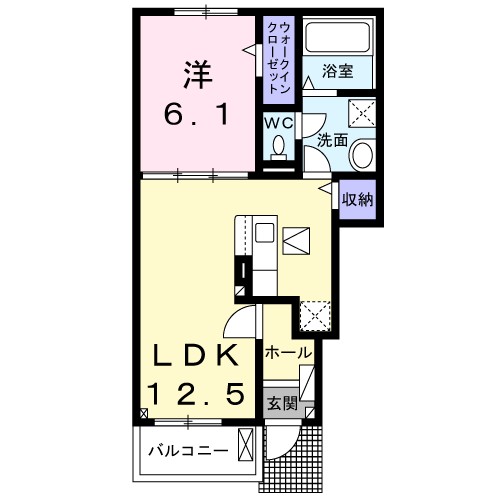 ミイキ Ⅱ 102号室 間取り