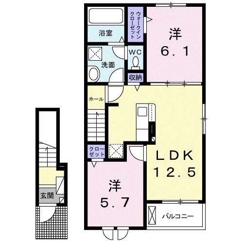 ミイキ　Ⅱ 205号室 間取り