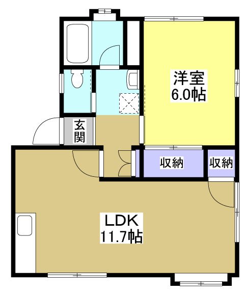 ハイツいわさき A202号室 間取り