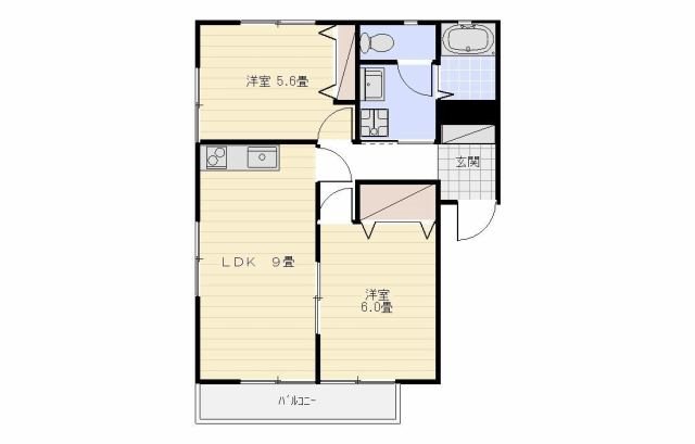 K's弐番館 102号室 間取り