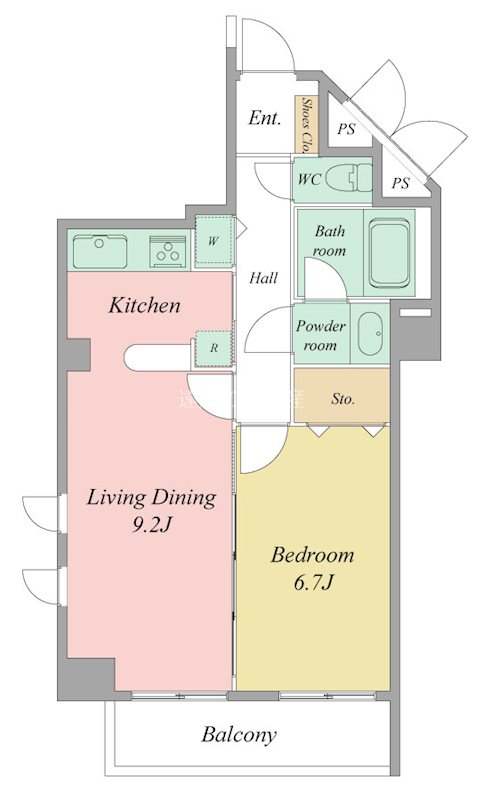 佐鳴湖パークタウンサウス(南館) 0712号室 間取り