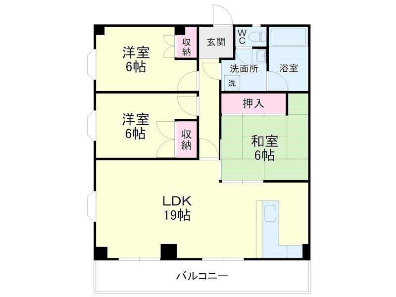 グレース蜆塚 402号室 間取り