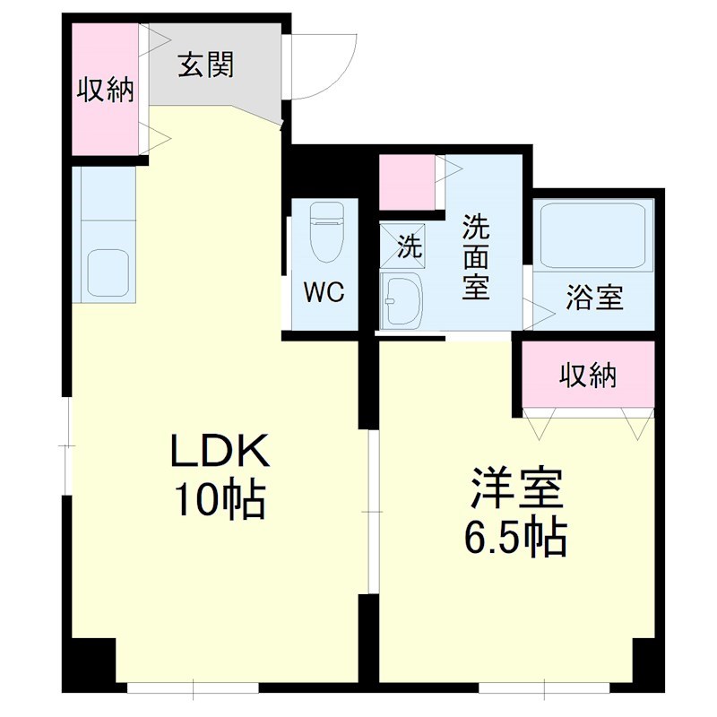 メイクスⅠ 八幡 505号室 間取り