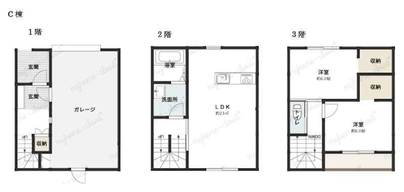ガレージハウスGingaExpress C号室 間取り