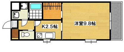 ローテローザⅡ 305号室 間取り