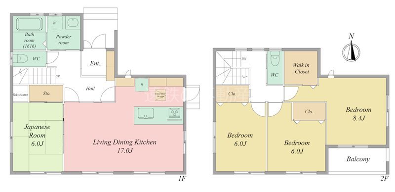 上浅田1丁目11-5貸家 間取り