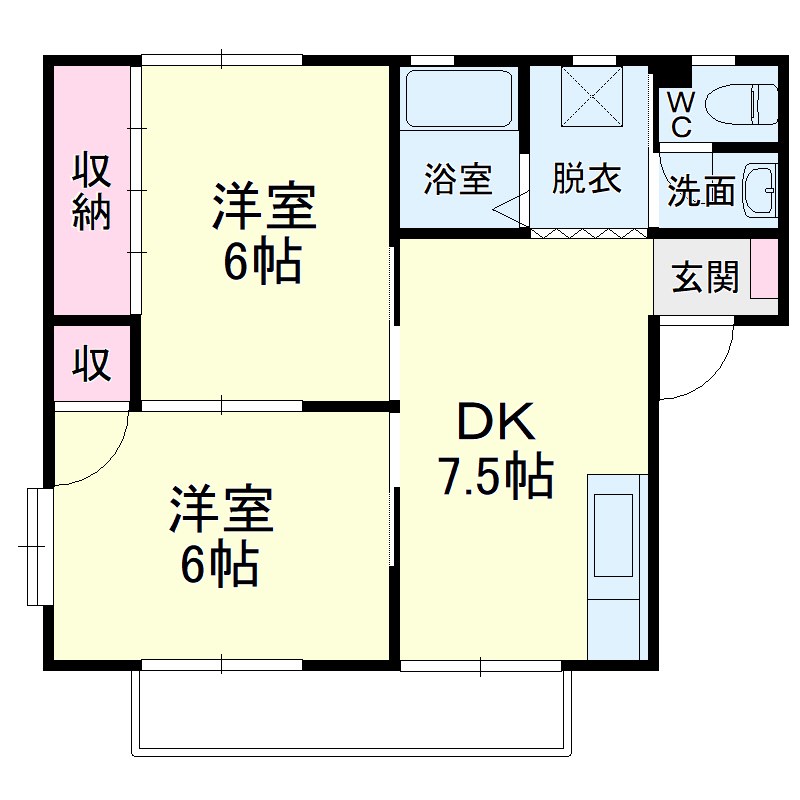 コーポ若葉Ⅱ 302号室 間取り