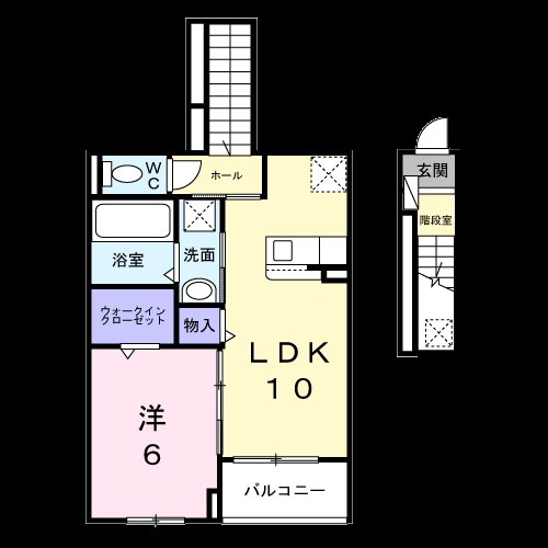アルバ 涼 202号室 間取り