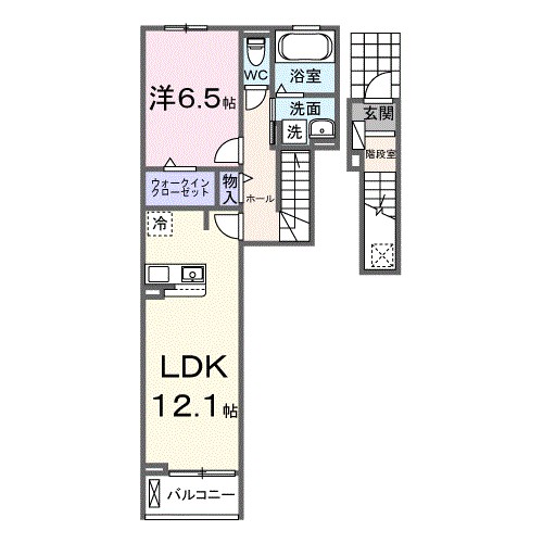 アルバ　涼 203号室 間取り