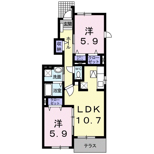 エーデル・ハイム西都台 101号室 間取り