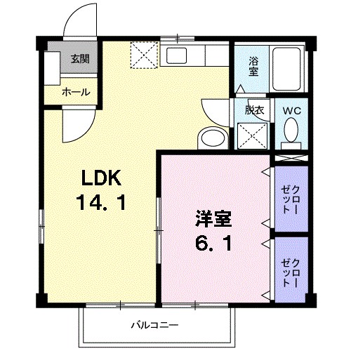 トリアノンパストラル 203号室 間取り