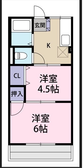 ジュネス 203号室 間取り