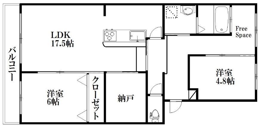 LUMIUS SANARUDAI 305号室 間取り
