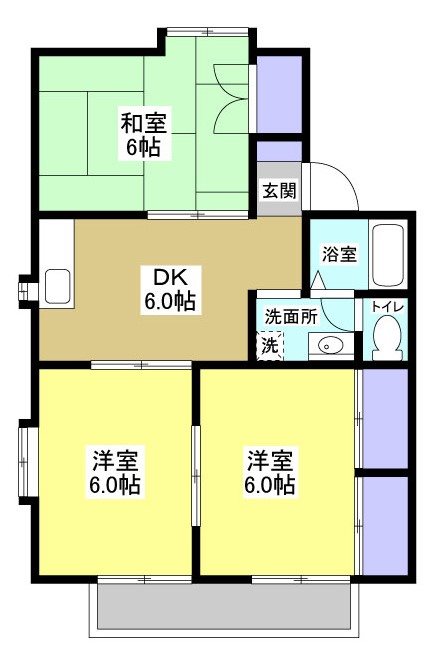 セジュール21C 101号室 間取り