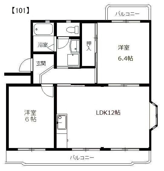 ハイフォレスト 101号室 間取り