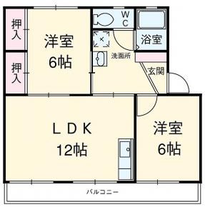 パークハイツ 203号室 間取り
