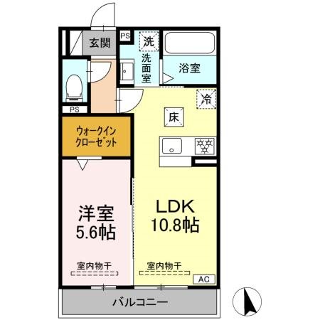 シリウス 102号室 間取り