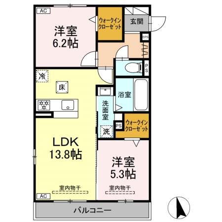 シリウス 106号室 間取り