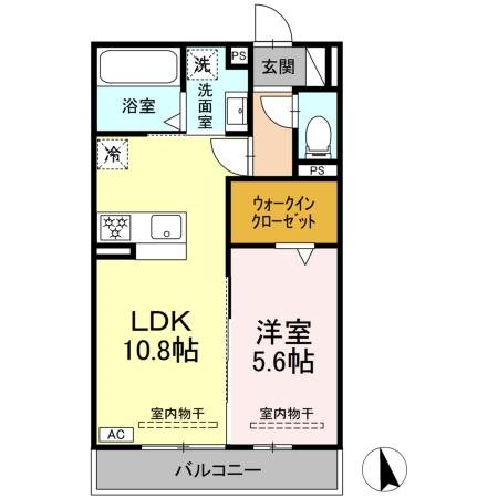 シリウス 205号室 間取り