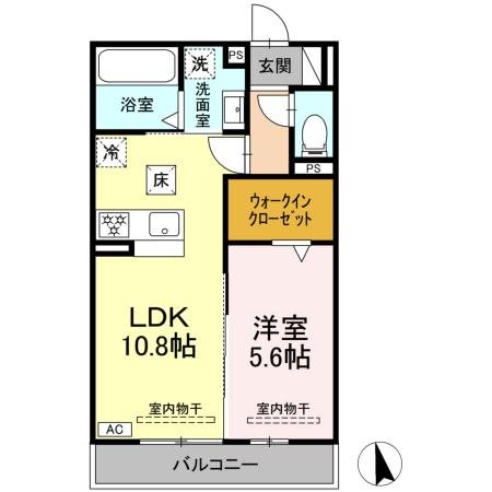 シリウス 105号室 間取り