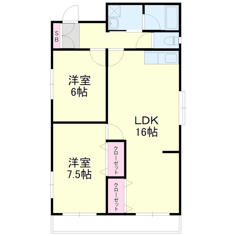 アルカディア 203号室 間取り