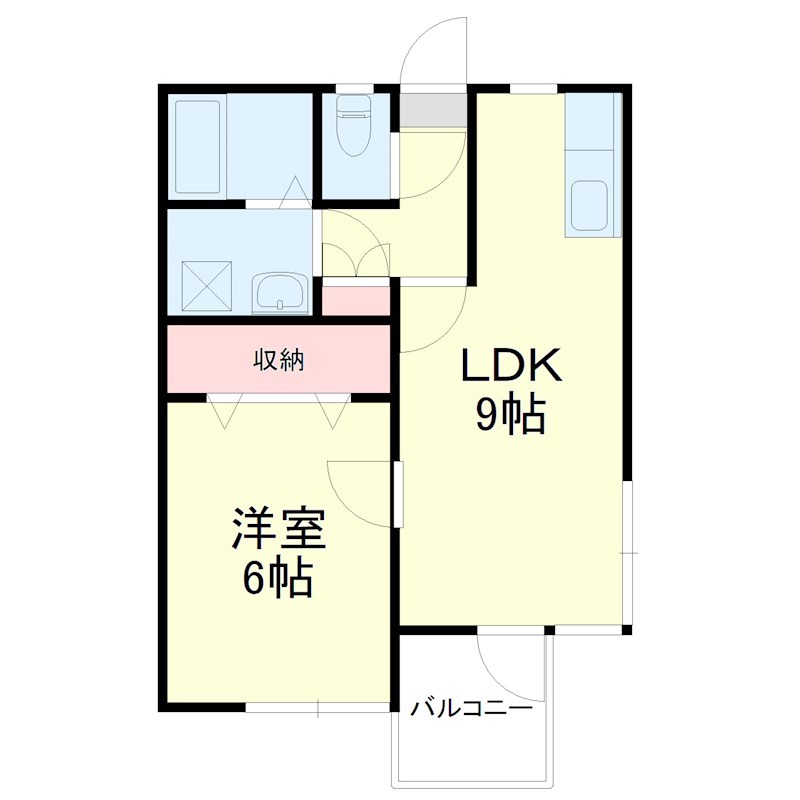 半田ビレッジ4号棟 103号室 間取り