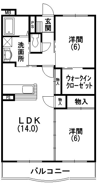グレイス 202号室 間取り