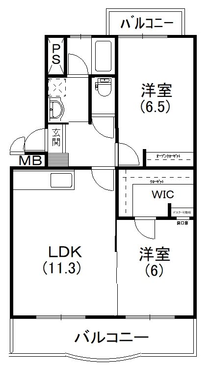 クリスタルフォレスト 405号室 間取り