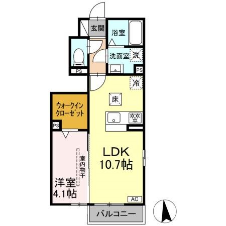 ステラ 101号室 間取り