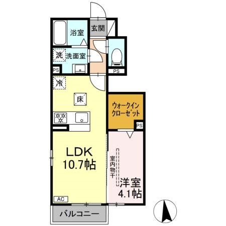 ステラ 103号室 間取り