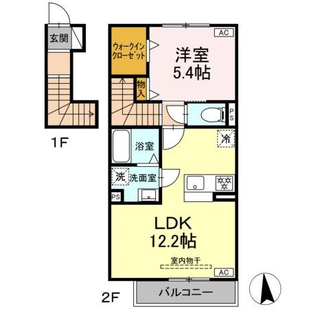ステラ 202号室 間取り