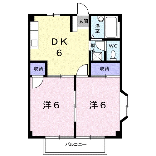 シティハイツおおすみＡ 201号室 間取り