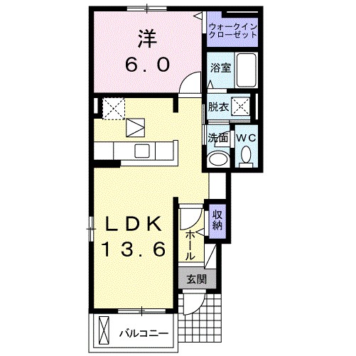 LADYBIRD 101号室 間取り