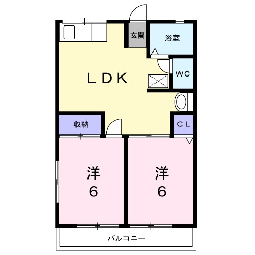 チェリーハイムA 201号室 間取り