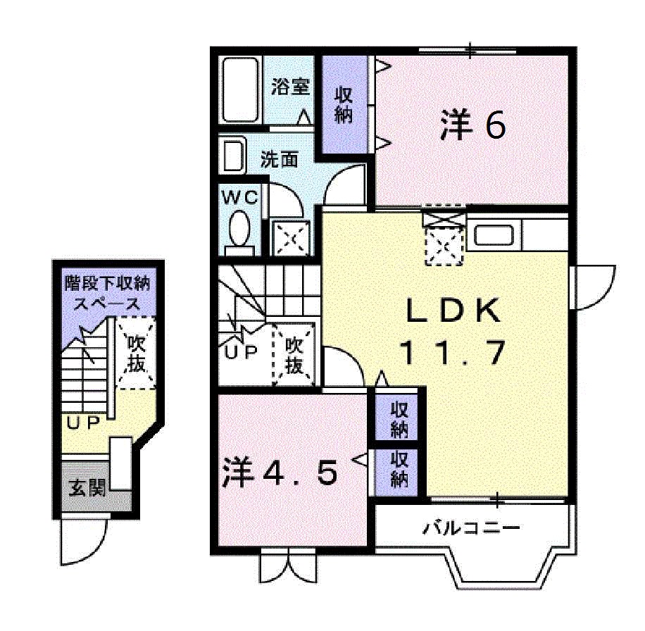 TEA STALK A 205号室 間取り