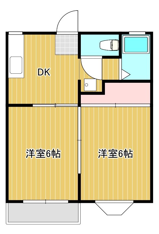 スマイル21 102号室 間取り