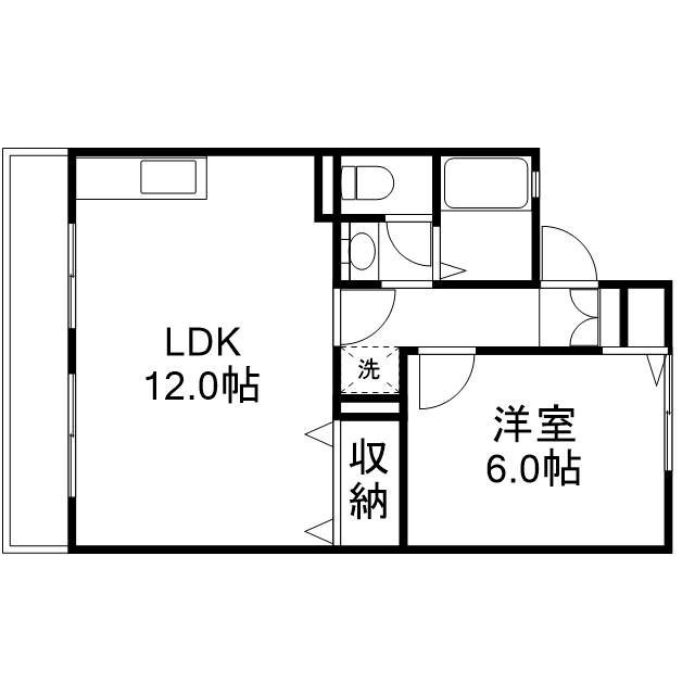 サンセール B203号室 間取り