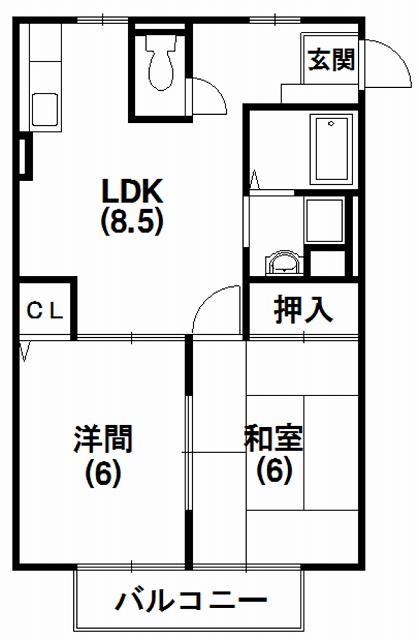 メゾン伍番館 203号室 間取り