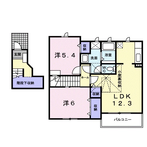 コンフォールＹ・Ｔ　Ⅱ 203号室 間取り