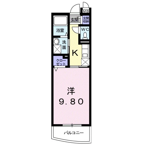 ラフィーネＦ 107号室 間取り