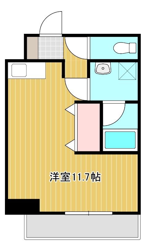 アズビオス元城 203号室 間取り