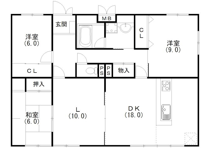 キャトルセゾン 101号室 間取り