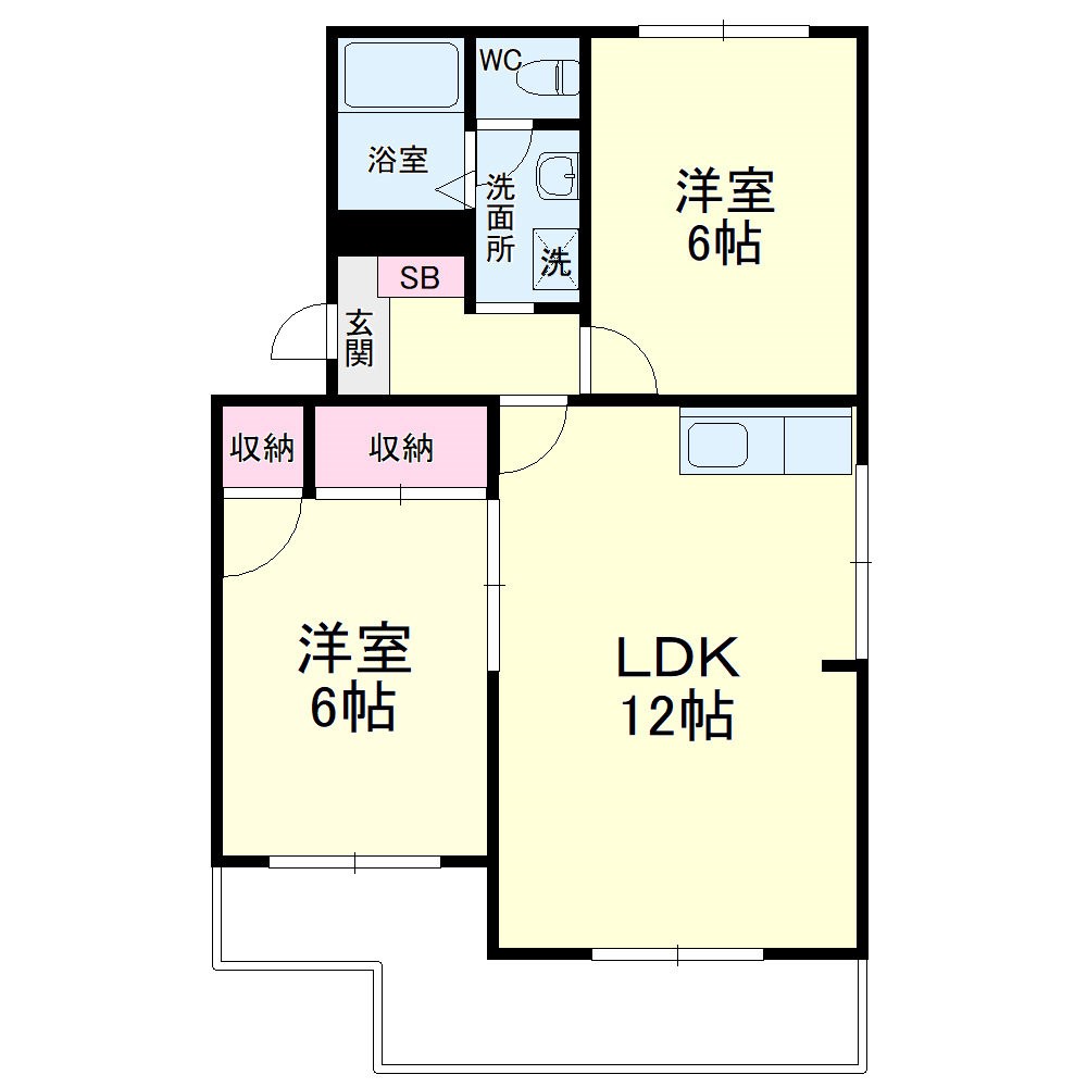 パルクレール 101号室 間取り