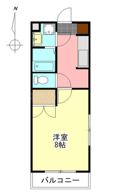 ウエストパーク 303号室 間取り